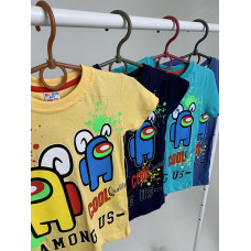 Футболка AMONG US для детей 2-7 лет COOL, Размер детской одежды (по росту) 98, Цвета для пром Желтый