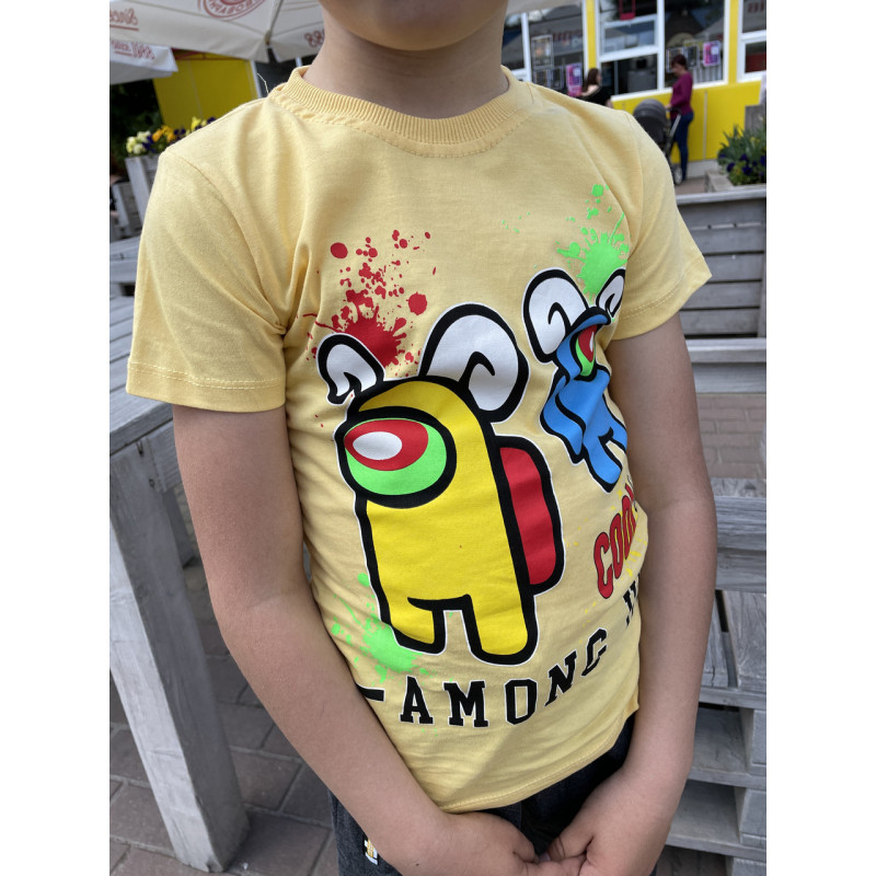 Футболка AMONG US для детей 2-7 лет COOL, Размер детской одежды (по росту) 98, Цвета для пром Серый