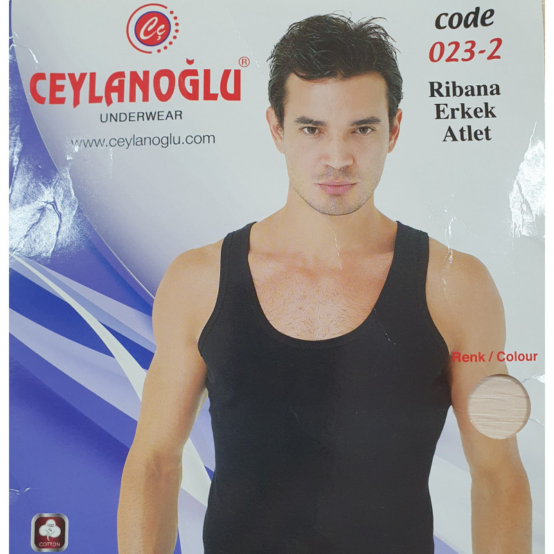 Майка хлопок CEYLANOGLU мужская , Белый, L