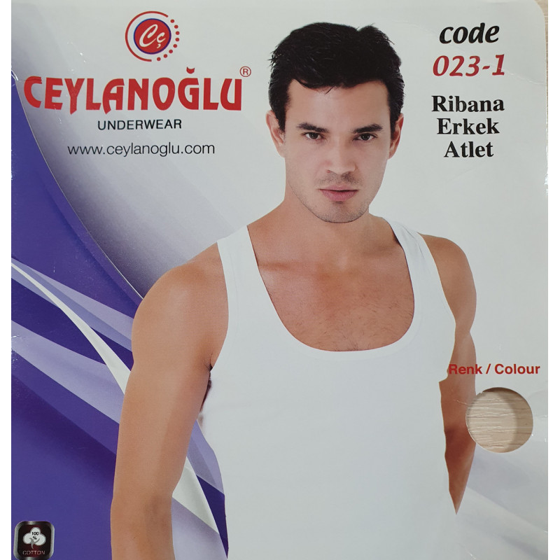 Майка хлопок CEYLANOGLU мужская , Черный, S