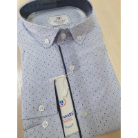 Рубашка SEMENTI slim fit с длинным рукавом арт.392, Голубой, S