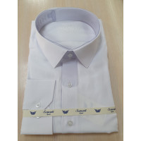 Рубашка SEMENTI белая с длинным рукавом арт.394, Белый, M