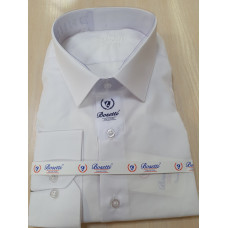 Рубашка BOSETTII белая с длинным рукавом арт.395, Белый, S