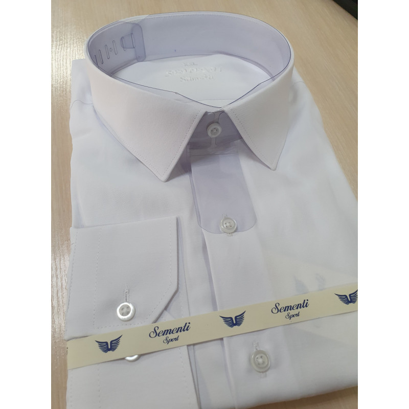 Рубашка BOSETTII белая с длинным рукавом арт.395, Белый, XL