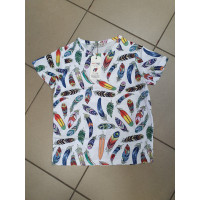 Футболка WOORAGE для детей 2-8 лет Перо 4061-8, Размер детской одежды (по росту) 104, Цвета для пром Белый