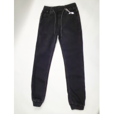 Джинсы теплые LIHONG черные для мальчика 3-11 лет арт 414-1, Черный, 140