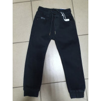 Джинсы LIHONG черные манжет для мальчика 3-9  лет арт.414, Черный, 116