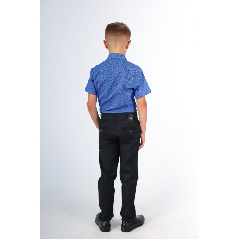 Брюки MUSTI для мальчика клетка 7-11 лет 4280, Размер детской одежды (по росту) 122, Цвет Темно-серый