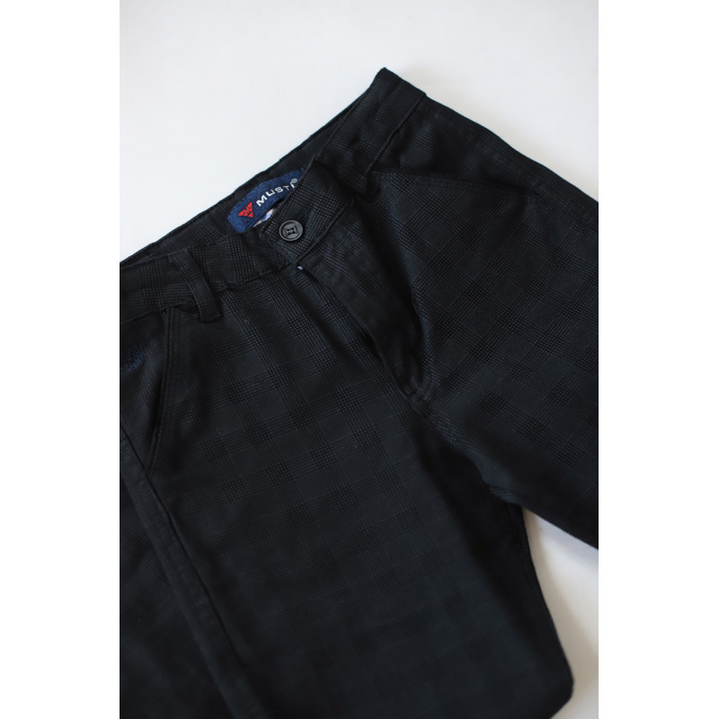 Брюки MUSTI для мальчика клетка 7-11 лет 4280, Размер детской одежды (по росту) 122, Цвет Темно-серый