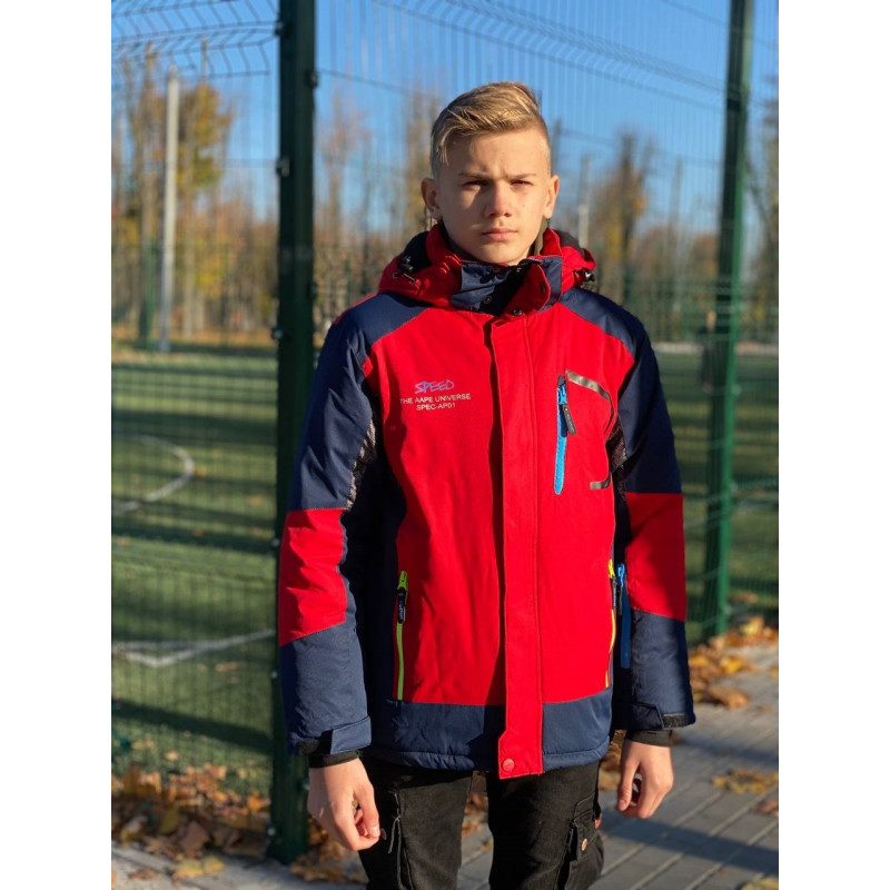 Куртка термо зима SPEED A-CLUB для подростка 10-16 лет арт.486, Салатовый, 152