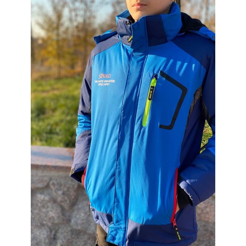 Куртка термо зима SPEED A-CLUB для подростка 10-16 лет арт.486, Салатовый, 152