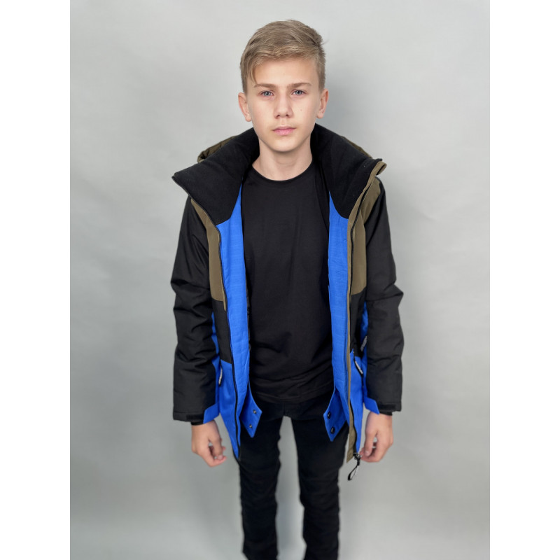 Куртка термо зима DL&AM для подростка 8-16 лет арт.505, Электрик, 140