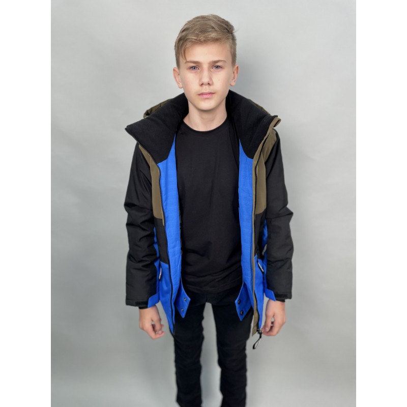 Куртка термо зима DL&AM для подростка 8-16 лет арт.505, Электрик, 140