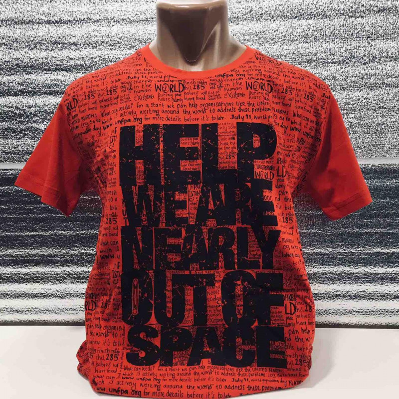 Футболка мужская CRACOW M-XXL Help, XL,  Серый