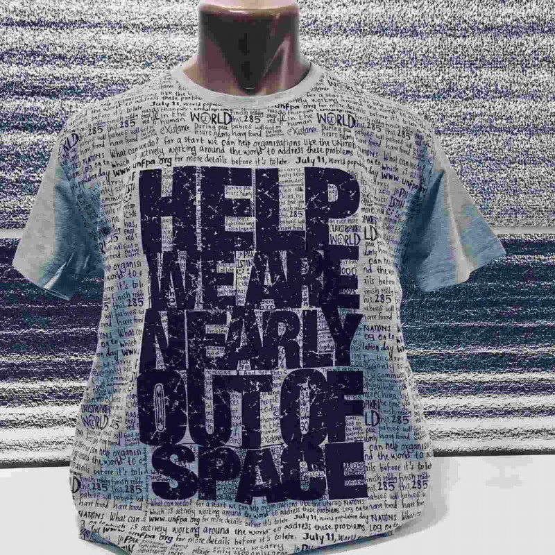 Футболка мужская CRACOW M-XXL Help, XL,  Белый