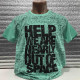 Футболка мужская CRACOW M-XXL Help, XL,  Зеленый