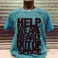 Футболка мужская CRACOW M-XXL Help, XXL,  Бирюзовый