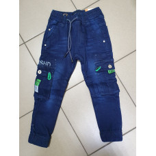 Джинсы теплые F&D флис для мальчика 4-9 лет арт.573, Синий, 116