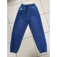 Джинсы МОМ теплые ALTUN евробайка на манжете для мальчика 6-10 лет арт.575, Синий, 140