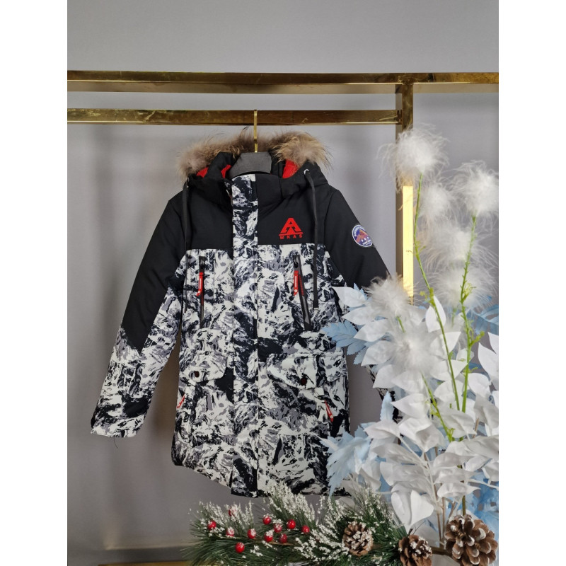 Куртка зима WKAS для подростка 8-13 лет, Белый, 134