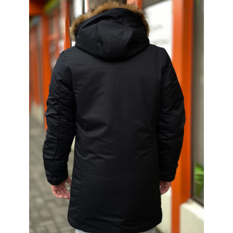 Куртка-парка мужская зимняя LIA 48-56 размера арт.629, Черный, XL