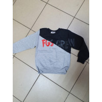 Свитшот теплый для мальчика 2-5 лет FAGIS байка арт.649, Черный, 104