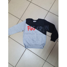 Свитшот теплый для мальчика 2-5 лет FAGIS байка арт.649, Черный, 104