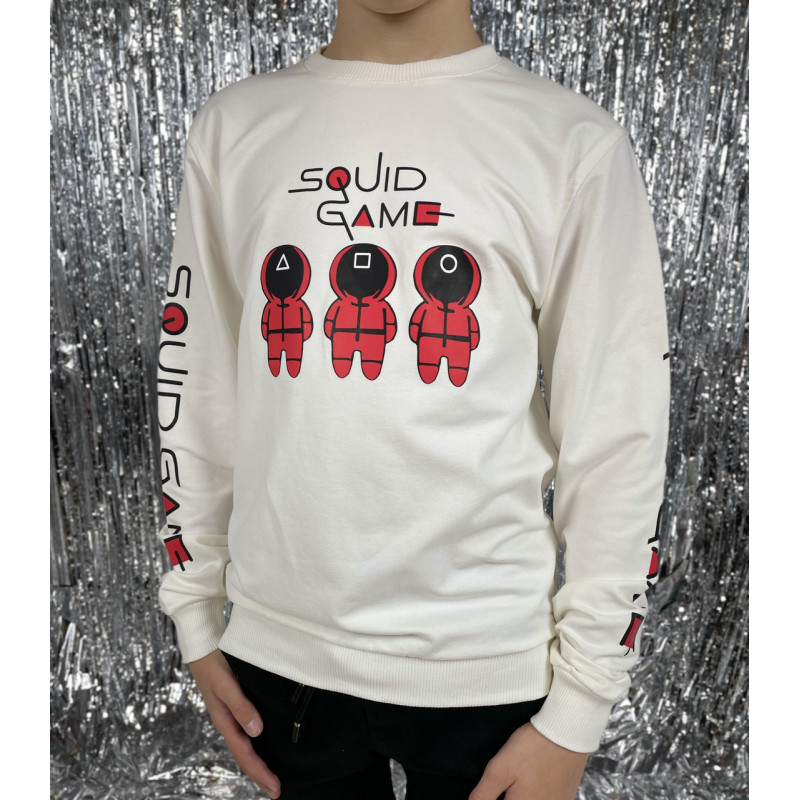 Свитшот Игра в кальмара для подростка13-16 лет DOFFBI днунить арт.672, Красный, 158