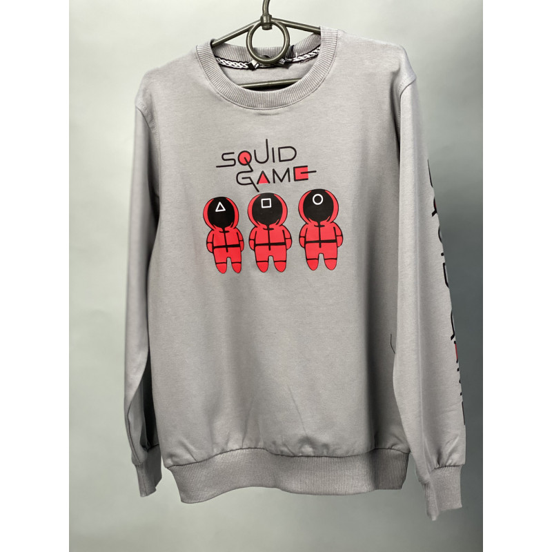 Свитшот Игра в кальмара для подростка13-16 лет DOFFBI днунить арт.672, Черный, 176