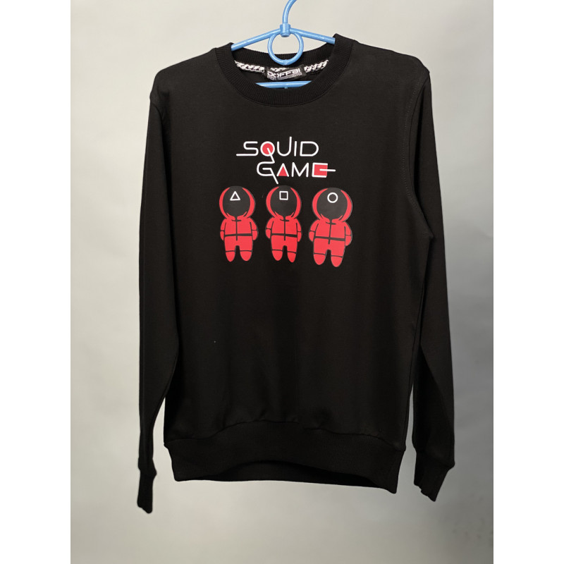 Свитшот Игра в кальмара для подростка 9-12 лет DOFFBI  арт.673, Красный, 134