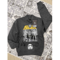 Свитшот-гольф стойка на флисе от5 до10 лет на мальчика STAR WARS арт.689, Графит, 110