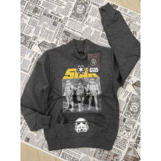 Свитшот-гольф стойка на флисе от5 до10 лет на мальчика STAR WARS арт.689, Графит, 110