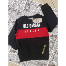 -Свитшот тринить на байкеWANEX для мальчика от4 до9 лет арт.691, Черный, 110