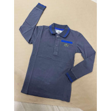 Батник поло для мальчика 3-11 лет LACOSTE  , Темно-серый, 146