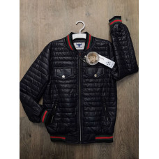 Куртка Бомбер Pelin Kids для подростка 10-13 лет экокожа , Темно-синий, 140