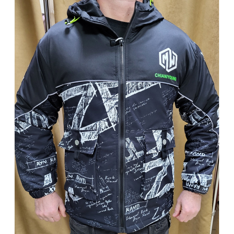 Куртка демисизонная для подростка 10-13 лет MW арт.783, Черный, 140