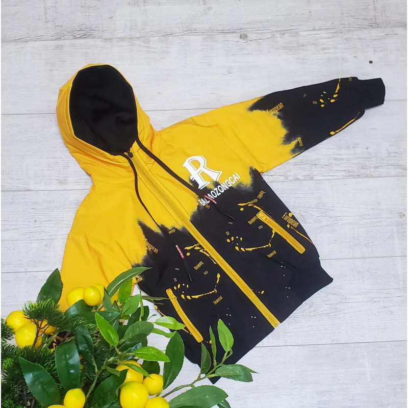 Ветровка двухсторонняя для подростка 10-13 лет XTC арт.787, Желтый, 140