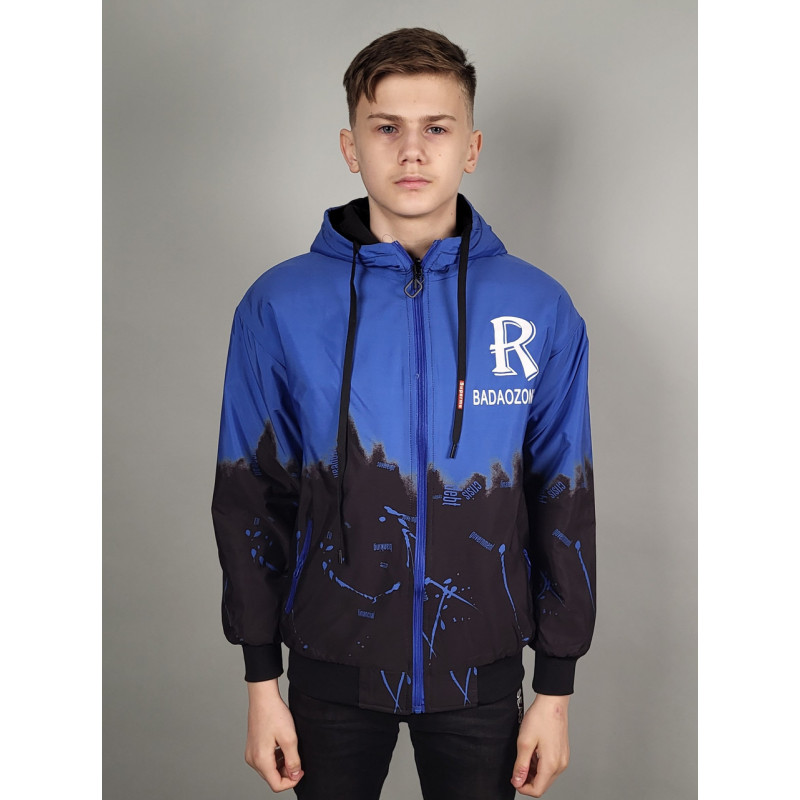 Ветровка двухсторонняя для подростка 10-13 лет XTC арт.787, Электрик, 158