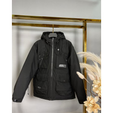 Куртка TH&TZ демисизонная для мальчика 10-15 лет , Черный,  146