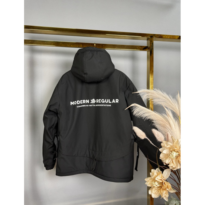 Куртка TH&TZ демисизонная для мальчика 10-15 лет , Черный,  146