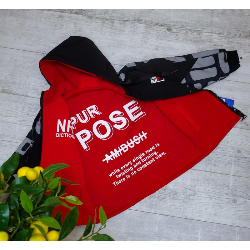 Куртка двухсторонняя для мальчика 8-11 лет RYNT арт.789, Черный, 134