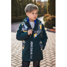 Куртка демисезонная трансформер для мальчика 9-13 лет JOJDAN, Темно-синий, 152