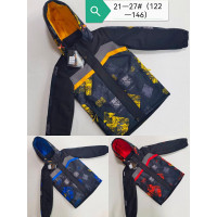 Куртка демисизонная термо для мальчика 7-11 лет AKN арт.798, Черный с синим, 122