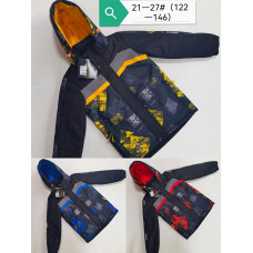 Куртка демисизонная термо для мальчика 7-11 лет AKN арт.798, Черный с синим, 122