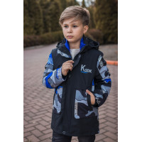 Куртка демисезонная трансформер для мальчика 10-15 лет KSDK , Черный, 140