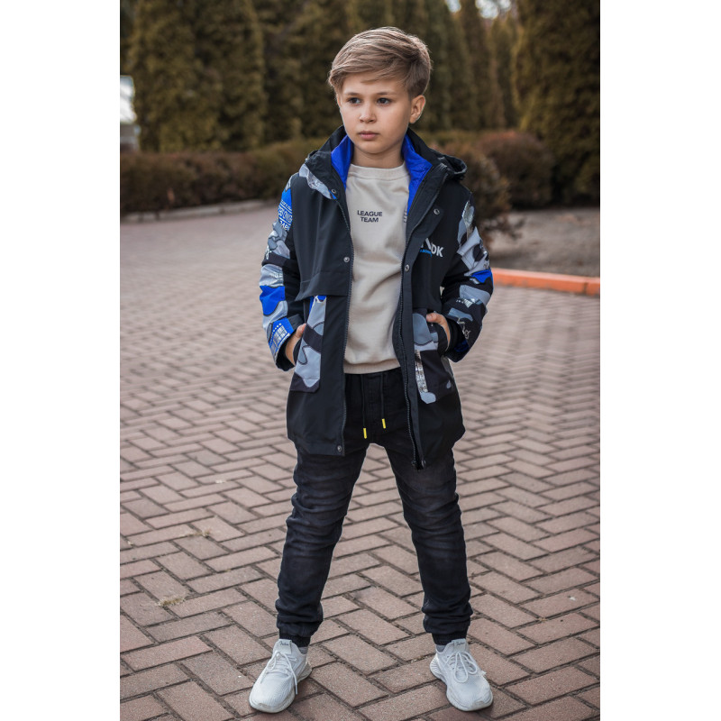 Куртка демисезонная трансформер для мальчика 10-15 лет KSDK , Черный, 140