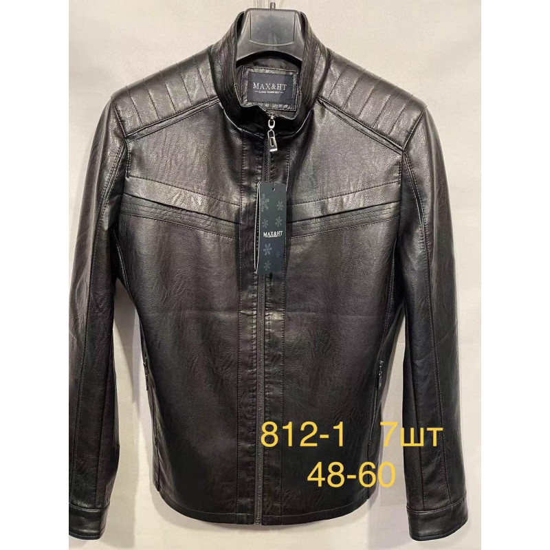 Куртка мужская экокожа 46-58 арт.816, Цвет Черный, Международный размер 6XL, Размер мужской одежды (RU) 60