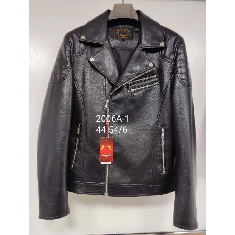 Куртка мужская косуха из экокожи , Черный,  XXXL