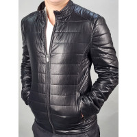 Куртка мужская из экокожи 48-60 арт.825, Цвет Черный, Международный размер 6XL, Размер мужской одежды (RU) 60