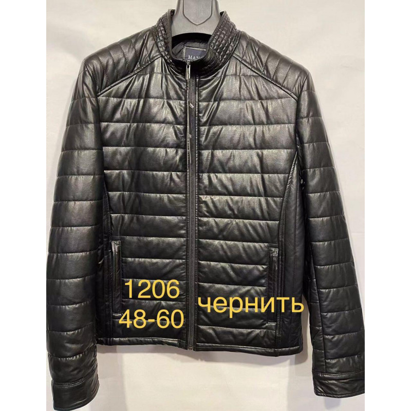 Куртка мужская из экокожи 48-60 арт.825, Цвет Черный, Международный размер 5XL, Размер мужской одежды (RU) 58